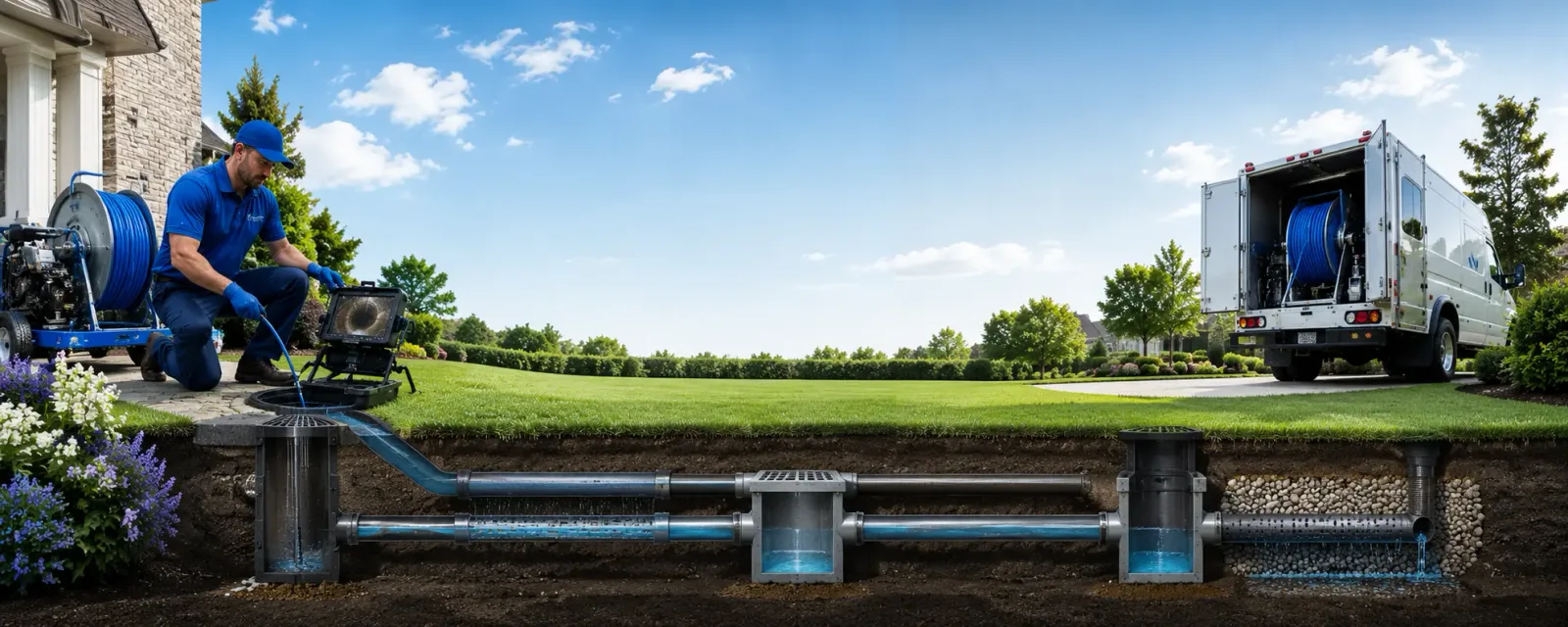 Outdoor drain cleaning information for Basom, NY